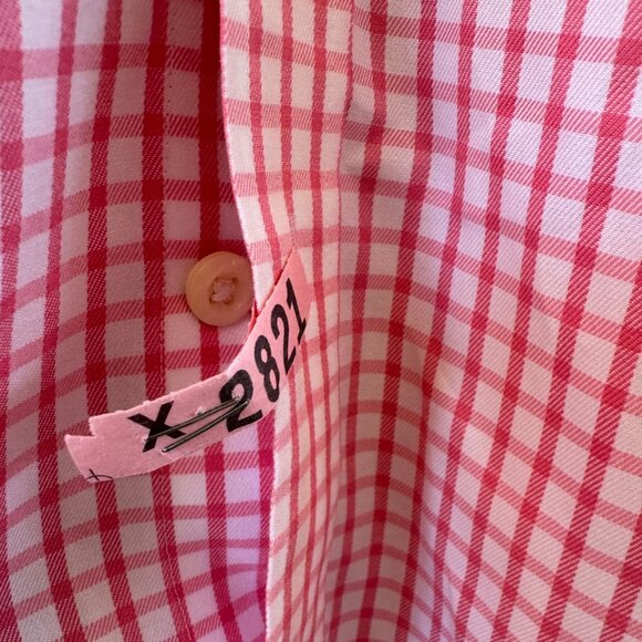 Peter Millar Pink White Check Shirt L Nanoluxe - Picture 5 of 9